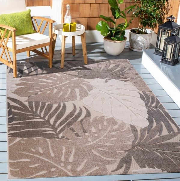 Sanat Teppich Floral Outdoor, rechteckig, Höhe: 6 mm, In- und Outdoor geeignet, florales Design, Balkon, Terasse