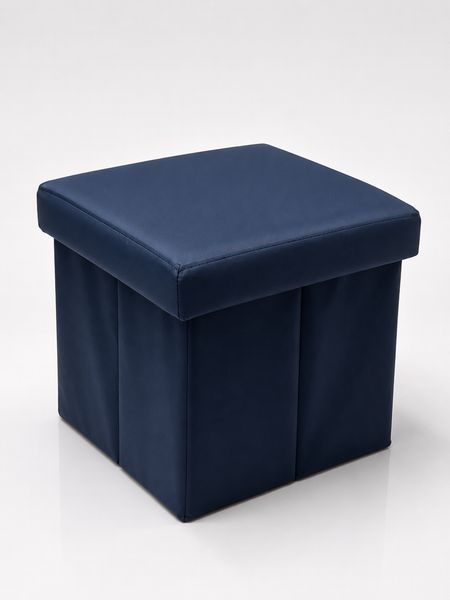 Hocker Box Faltbare Sitzbank mit abnehmbaren Deckel und Stauraum Blau