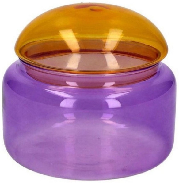 Gift Company Voile Glasdose M Borosilikatglas orange/lila gs