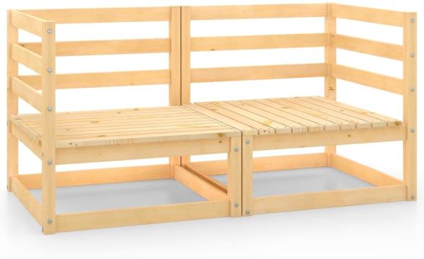 vidaXL Garten-Ecksofas 2 Stk. Massivholz Kiefer 805675