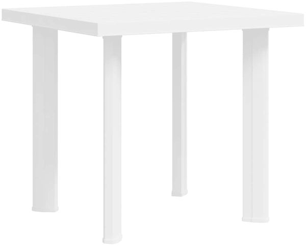 Gartentisch, Balkontisch, Beistelltisch Weiß 80x75x72 cm Kunststoff Bild 2
