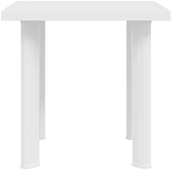 Gartentisch, Balkontisch, Beistelltisch Weiß 80x75x72 cm Kunststoff Bild 6