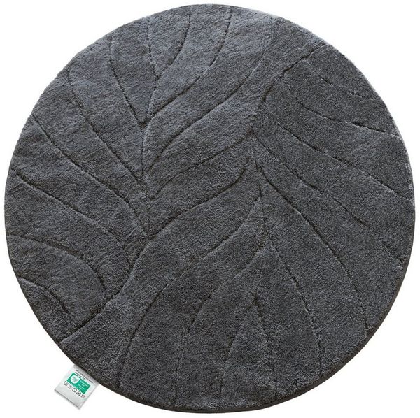 Floordirekt Badematte Maris, ausfranssicher, verschiedene Farben, aus weicher Mikrofaser, Höhe 30 mm, rutschhemmend beschichtet, fusselfrei, Polyester, Rund, 120cm Durchmesser, für Fußbodenheizung geeignet