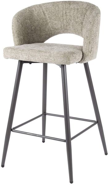 Barhocker 2er-Set Boulse, Webstoff mit Armlehne, modern, Sand, gepolstert und bequem