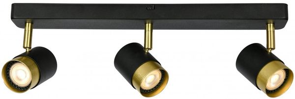 GTV lighting - Deckenleuchte ORIO - alluminium - LED Deckenlampe - IP20 - Deckenspot 3-flammig - schwenkbarer Deckenstrahler - Modern Strahler Deckenspot für Küche, Wohnzimmer, Schlafzimmer -Schwarz