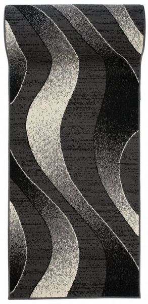 Mazovia Läufer Läufer Flurläufer Modern für Vorzimmer 80 cm Breit Grau dunkegrau, 80 x 100 cm, Kurzflor, Meterware, Höhe 8 mm