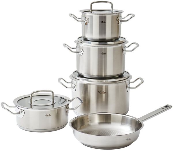 Fissler 'ORIGINAL PROFI COLLECTION' Topfset 5-tlg, Edelstahl silber, für Induktionskochfeld