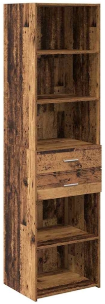 vidaXL Highboard Altholz 50 x 42,5 x 185 cm Holzwerkstoff 3402641