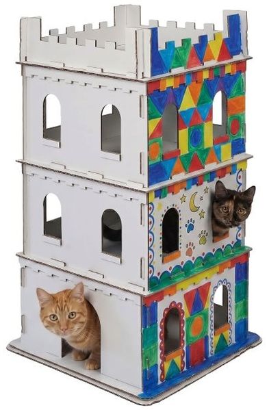 Relaxdays Katzenburg XL aus Pappe