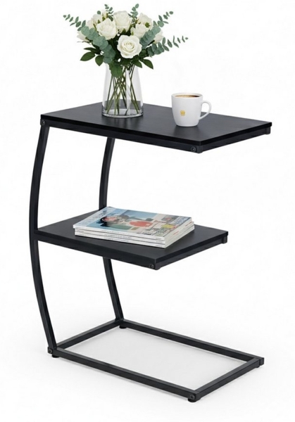 Beistelltisch in C-Form mit 2 Ablagen 10051323_46