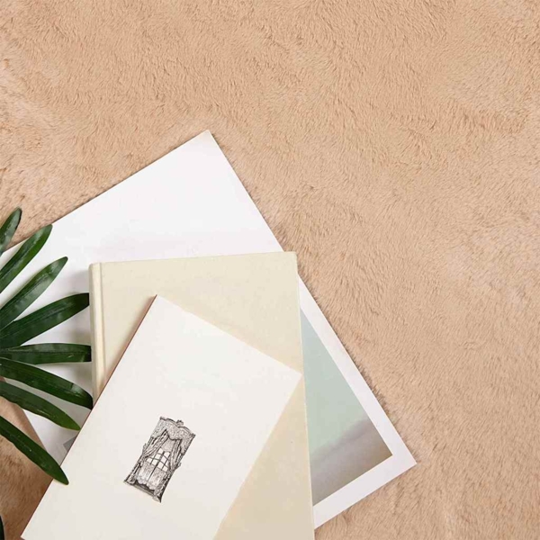 vidaXL Kunstfell Hasen Teppich Taupe 200x280 cm Polyester 42021749