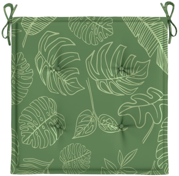 vidaXL Stuhlkissen, 4 Stk., Stoff Blattmuster, 40 x 40 x 3 cm Bild 5