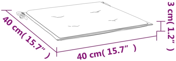 vidaXL Stuhlkissen, 4 Stk., Stoff Blattmuster, 40 x 40 x 3 cm Bild 8