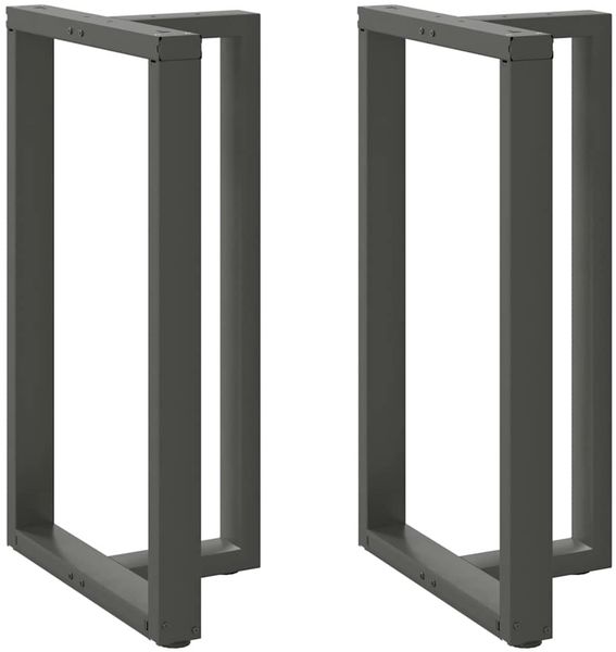 vidaXL Bartischbeine T-Form 2 Stk. Anthrazit 60x35x(100-101) cm Stahl 4013094