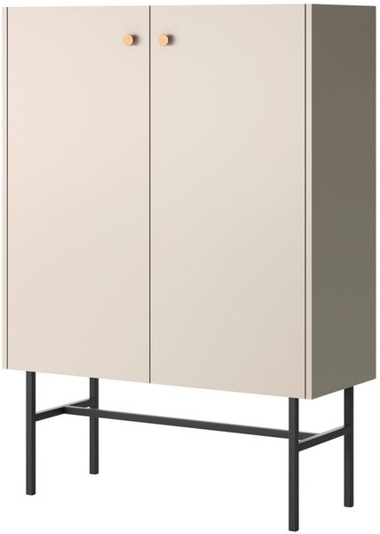 Selsey 'Divenos' Highboard 2-türig, greige, ca. 132 x 93 x 39 cm