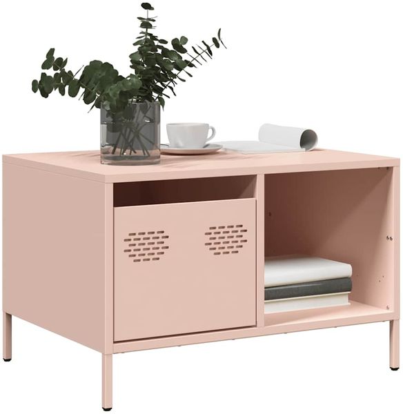 vidaXL Couchtisch Rosa 68,5x50x43,5 cm Kaltgewalzter Stahl 851281