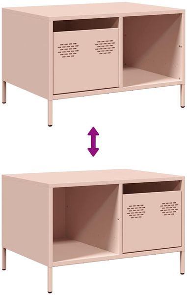 vidaXL Couchtisch Rosa 68,5x50x43,5 cm Kaltgewalzter Stahl 851281 Bild 10