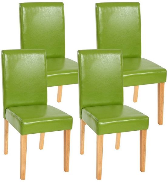 MCW Esszimmerstuhl Littau-4 (Set, 4 St), 4er-Set, Rutschfest durch Kunststoff-Bodenschoner, hohe Rückenlehne