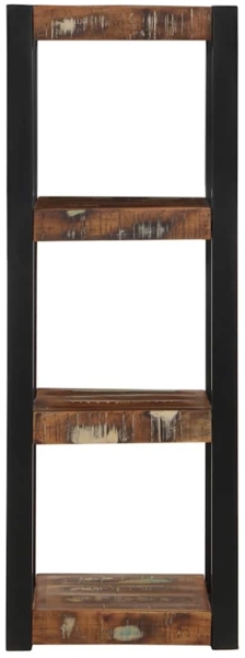 vidaXL Wandregal Mehrfarbig 35x35x100 cm Altholz Massivholz 4015936