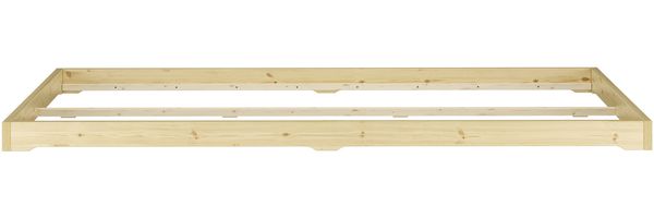 Futonbett platzsparend extra niedriges Studentenbett 140x200 Fichte Tanne geölt V-60.47-14 Rollrost und Matratzen inkl. Bild 5