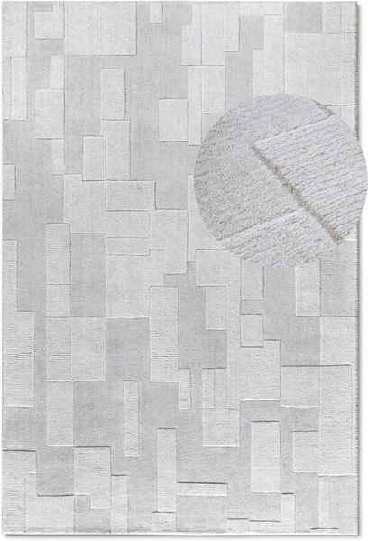 Villeroy & Boch Wollteppich Wilhelmine, rechteckig, Höhe: 10 mm, Läufer, handgewebt, Wolle, Natur, Wohnzimmer, Geometrie, Boho