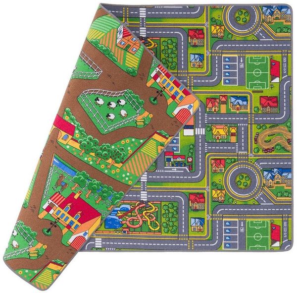 Snapstyle Kinderteppich Straßenteppich Beidseitig Straßenlandschaften, Rechteckig, Höhe: 6 mm