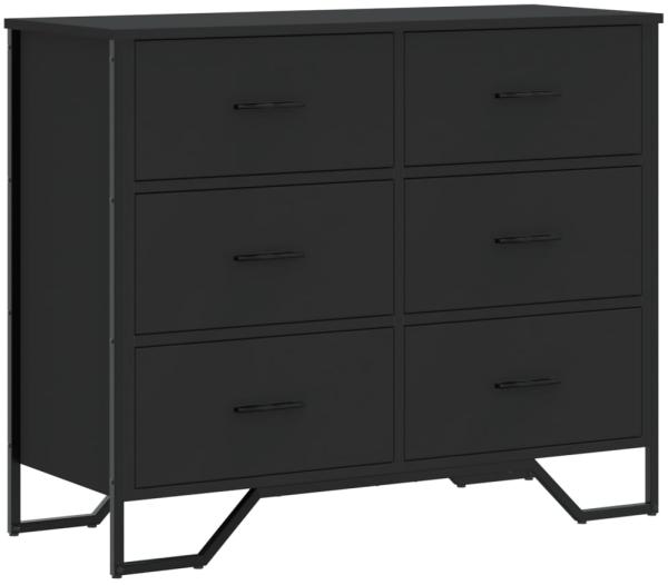 vidaXL Kommode Schwarz 91x35,5x74,5 cm Holzwerkstoff 3295302