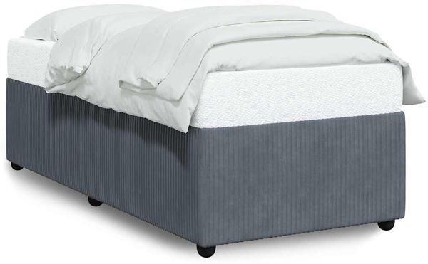 Einzelbettgestell Design für Erwachsene ohne Matratze Dunkelgrau 80x200 cm Samt d4647e
