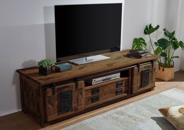 TV-Board Mango 180x55x50 braun lackiert RAILWAY #446