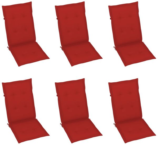 vidaXL Klappbare Gartenstühle 6 Stk. mit Auflagen Massivholz Akazie 3064125 Bild 6