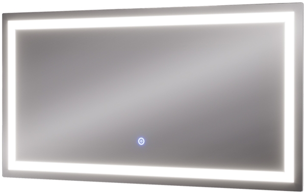 Badezimmerspiegel Miral Glas 80 x 2.8 cm mit Frontlight Beleuchtung Vicco