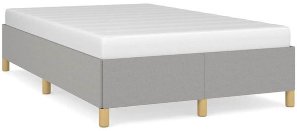 Einzelbettgestell Design für Erwachsene ohne Matratze Hellgrau 120x190 cm Stoff d4910e