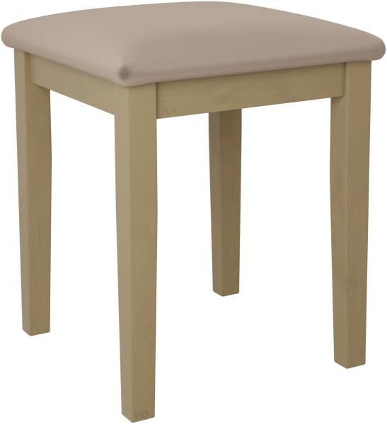 Hocker T3, Schemel bis 120 kg, aus Buchenholz, 36x36x47 cm (Stoff: Paros 02, Holzfarbe: Sonoma)