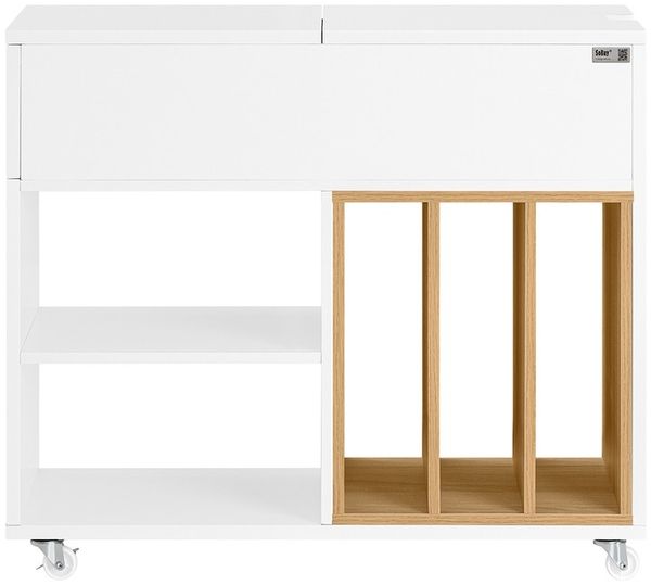 SoBuy FBT134-W Schubladenschrank Büro, MDF, Lackiert, Weiß, 70 x 61 x 38 cm