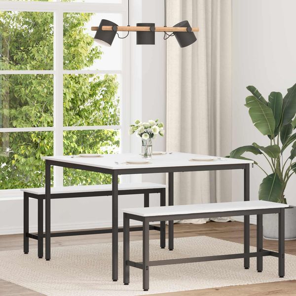 vidaXL Esstisch Weiß 110 x 110 x 75 cm Massives Kiefernholz 892788