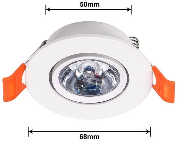 MUPOO LED Einbauleuchte RGB Einbaustrahler Dimmbar mit Fernbedienung, 4 Stimmungsmodi, 3 W