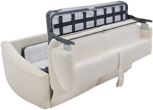 Vente-unique - ASUFA Sofa Stoff Weiß - B 100 cm x H 80 cm x L 208 cm Bild 5