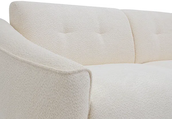 Vente-unique - ASUFA Sofa Stoff Weiß - B 100 cm x H 80 cm x L 208 cm Bild 7