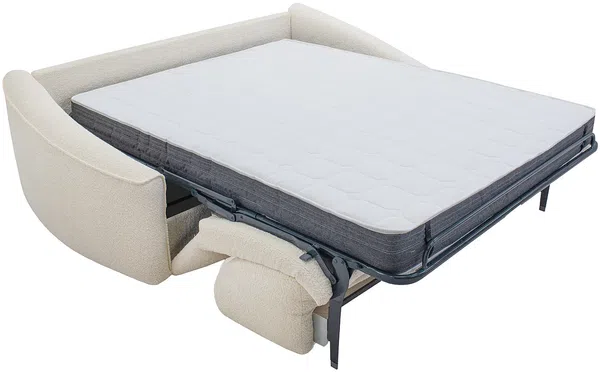 Vente-unique - ASUFA Sofa Stoff Weiß - B 100 cm x H 80 cm x L 208 cm Bild 4