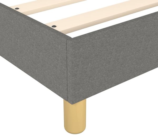 vidaXL Boxspringbett mit Matratze Dunkelgrau 80x200 cm Stoff 3144128 Bild 7