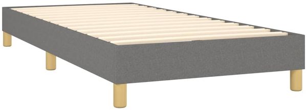 vidaXL Boxspringbett mit Matratze Dunkelgrau 80x200 cm Stoff 3144128 Bild 4