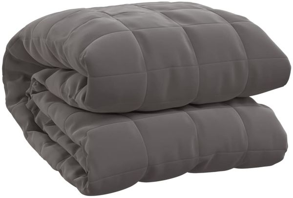vidaXL Gewichtsdecke Stoff, 1 x Gewichtsdecke, Dunkelgrau, 120x180 cm, Stoff, 9 kg Bild 2