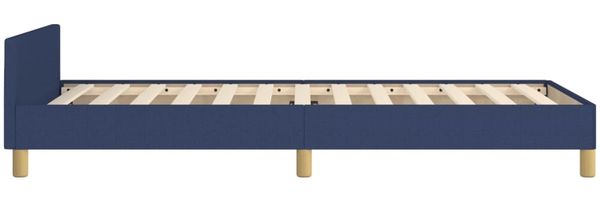 vidaXL Bettgestell ohne Matratze Blau 100x200 cm Stoff 3124958 Bild 7