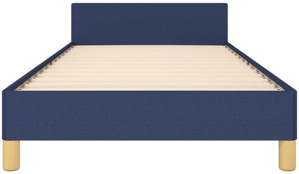 vidaXL Bettgestell ohne Matratze Blau 100x200 cm Stoff 3124958 Bild 6