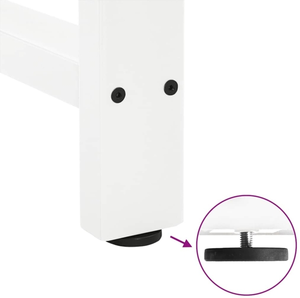 vidaXL Bartischbeine Weiß 2 Stk. 60x(110-111) cm Stahl 4013357 Bild 8