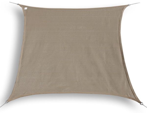 hanSe Sonnensegel Schattensegel Sonnenschutz Quadrat 2x2m Taupe