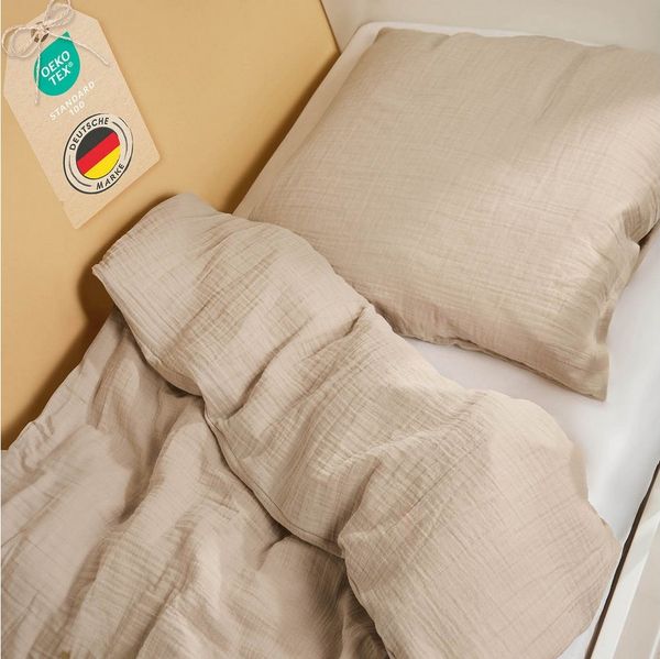 Laleni Kinderbettwäsche Kinderbettwäsche aus Baumwolle - Musselin Bettwäsche, Oeko-TEX zertifizierte Bettwäsche Sommer