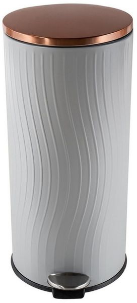 HTI-Living Mülleimer Mülleimer 30 Liter Grau/Kupfer Jannik, Abfalleimer mit Soft-Close-Deckel