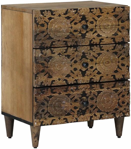 vidaXL Bettkasten Braun 50 x 33 x 60 cm Massivholz Mango 4018341