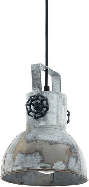 Eglo 49619 Pendelleuchte BARNSTAPLE schwarz Zink E27 1X40W Ø17,5cm H:110cm